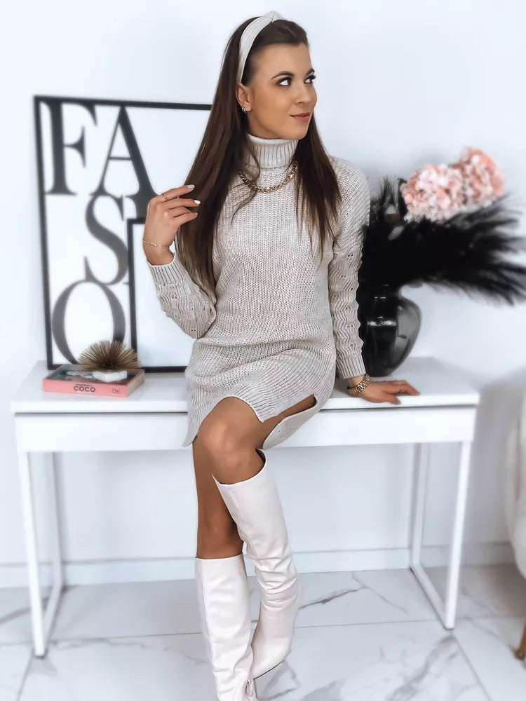 Megzta moteriška rusva suknelė Snor