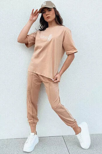 Moteriškas rusvas sportinis komplektas Change