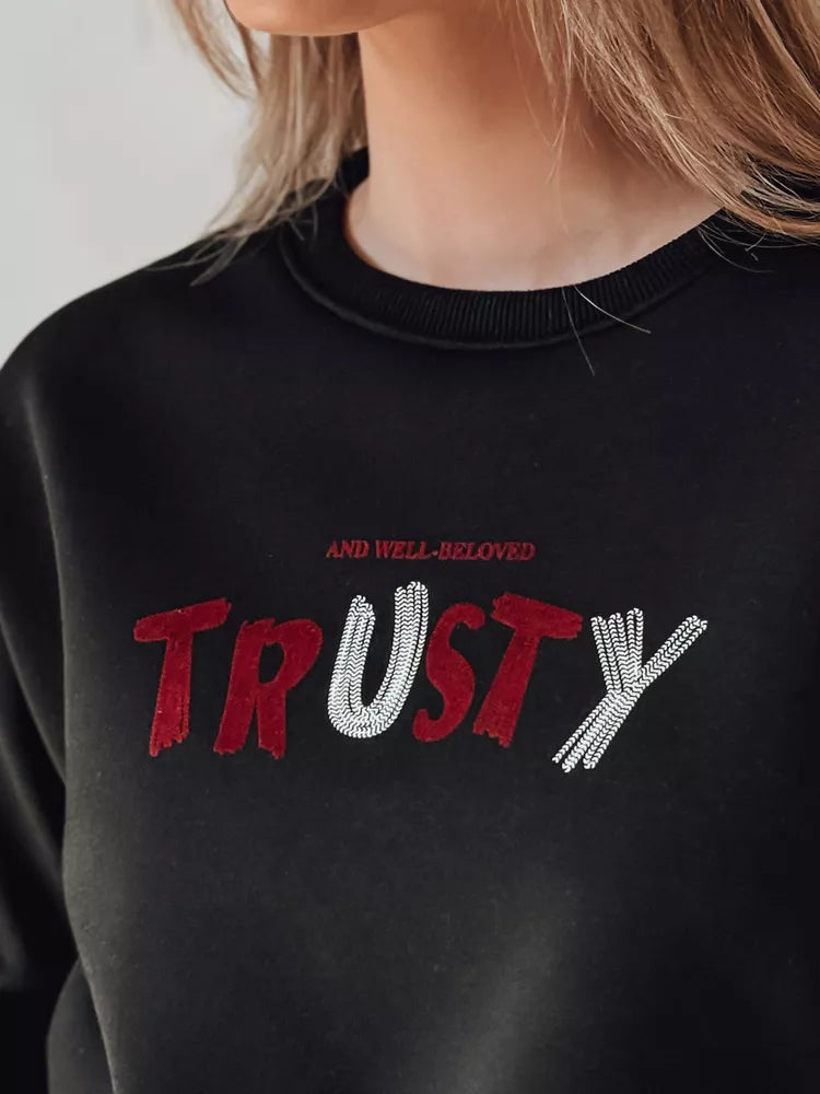 Moteriškas juodas džemperis Trusty