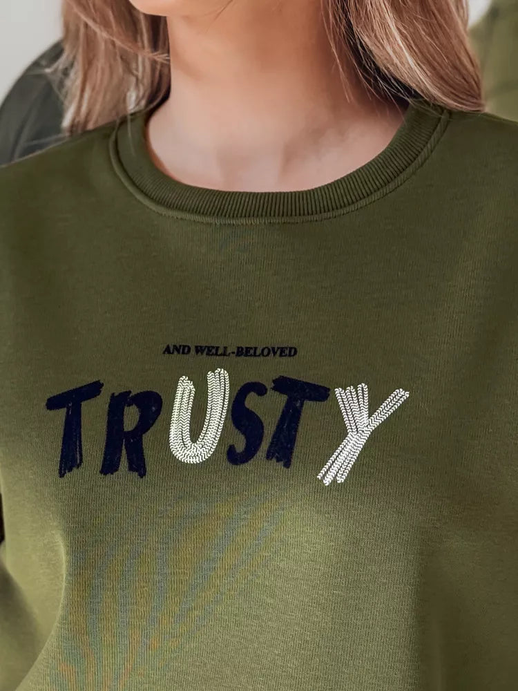 Moteriškas chaki  džemperis Trusty