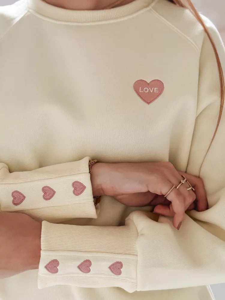 Moteriškas gelsvos spalvos džemperis Love