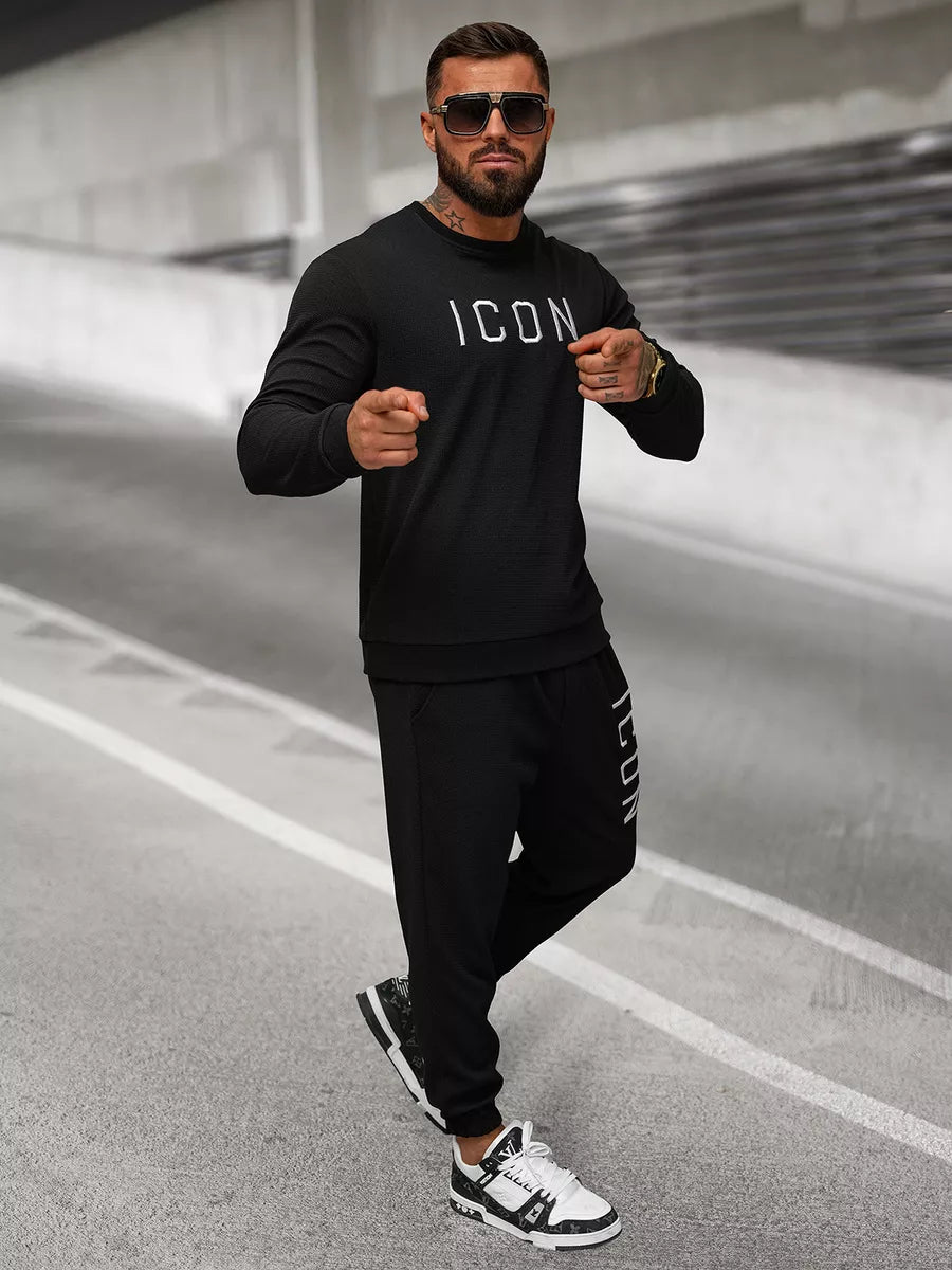 Vyriškas juodas džemperis Icon