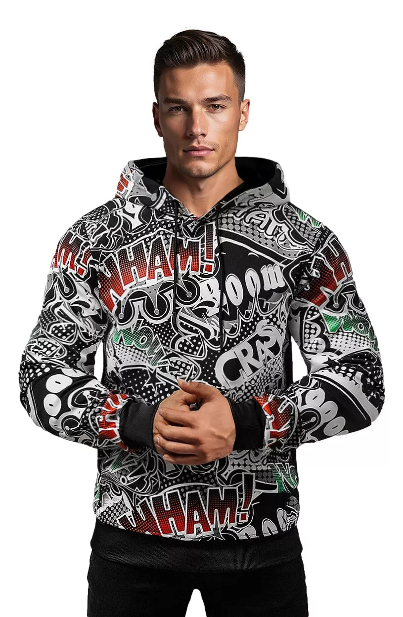 Juodas džemperis Ham