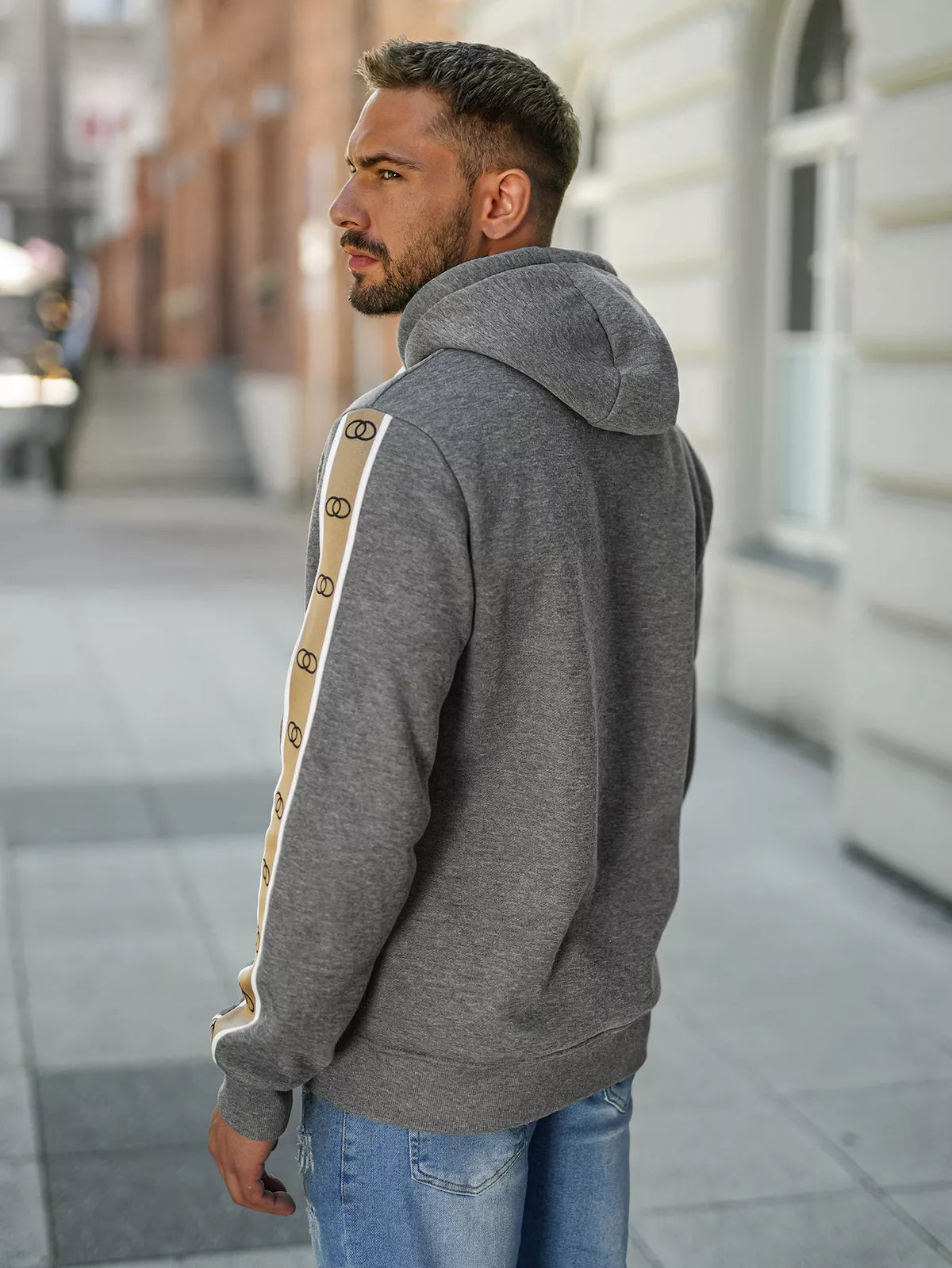 Vyriškas pilkas džemperis Rings