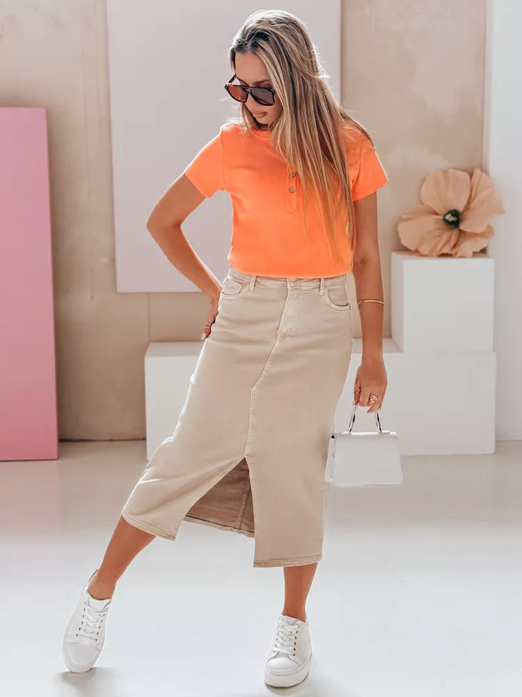 Moteriška oranžinės spalvos palaidinė Kiss Look