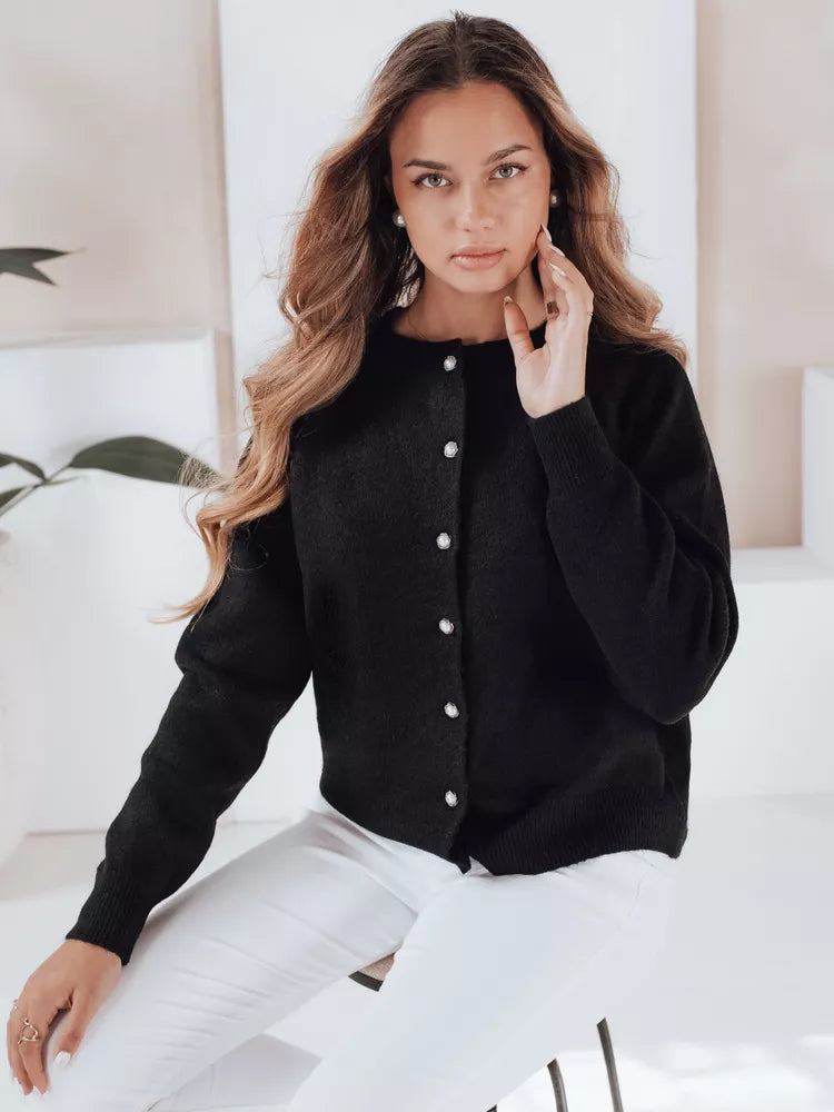 Moteriškas juodos spalvos megztinis Selin