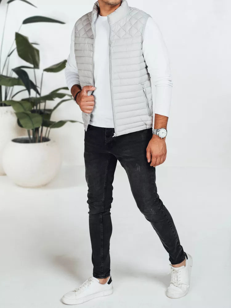 Vyriška šviesiai pilka liemenė Geir