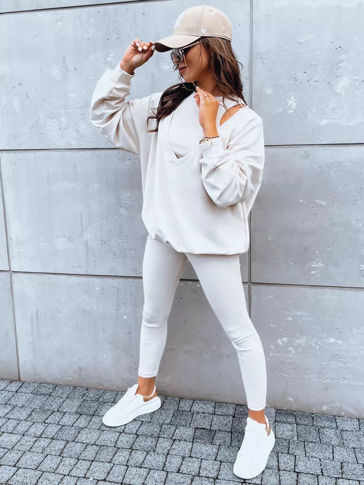 Trijų dalių moteriškas rusvas komplektas Astral