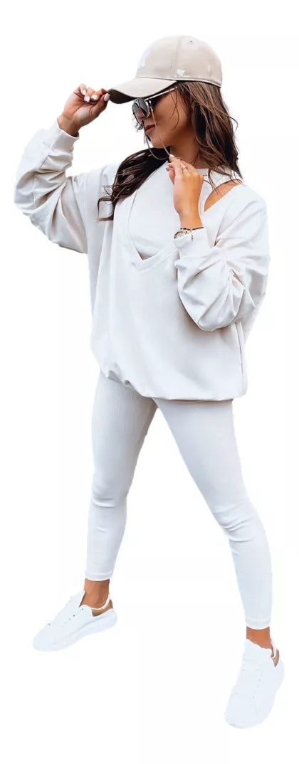 Trijų dalių moteriškas rusvas komplektas Astral