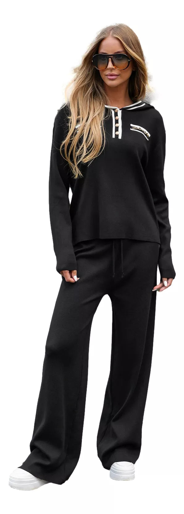 Moteriškas juodas laisvalaikio komplektas Belik