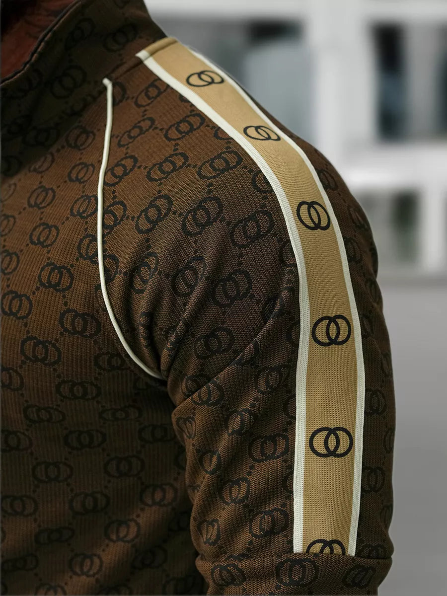 Vyriškas rudas sportinio kostiumo komplektas Design