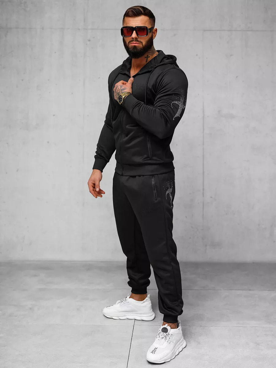 Vyriškas juodos spalvos  laisvalaikio kostiumas Matin
