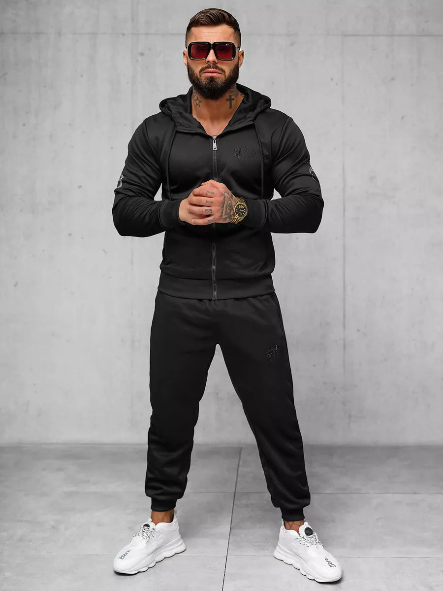 Vyriškas juodos spalvos  laisvalaikio kostiumas Matin