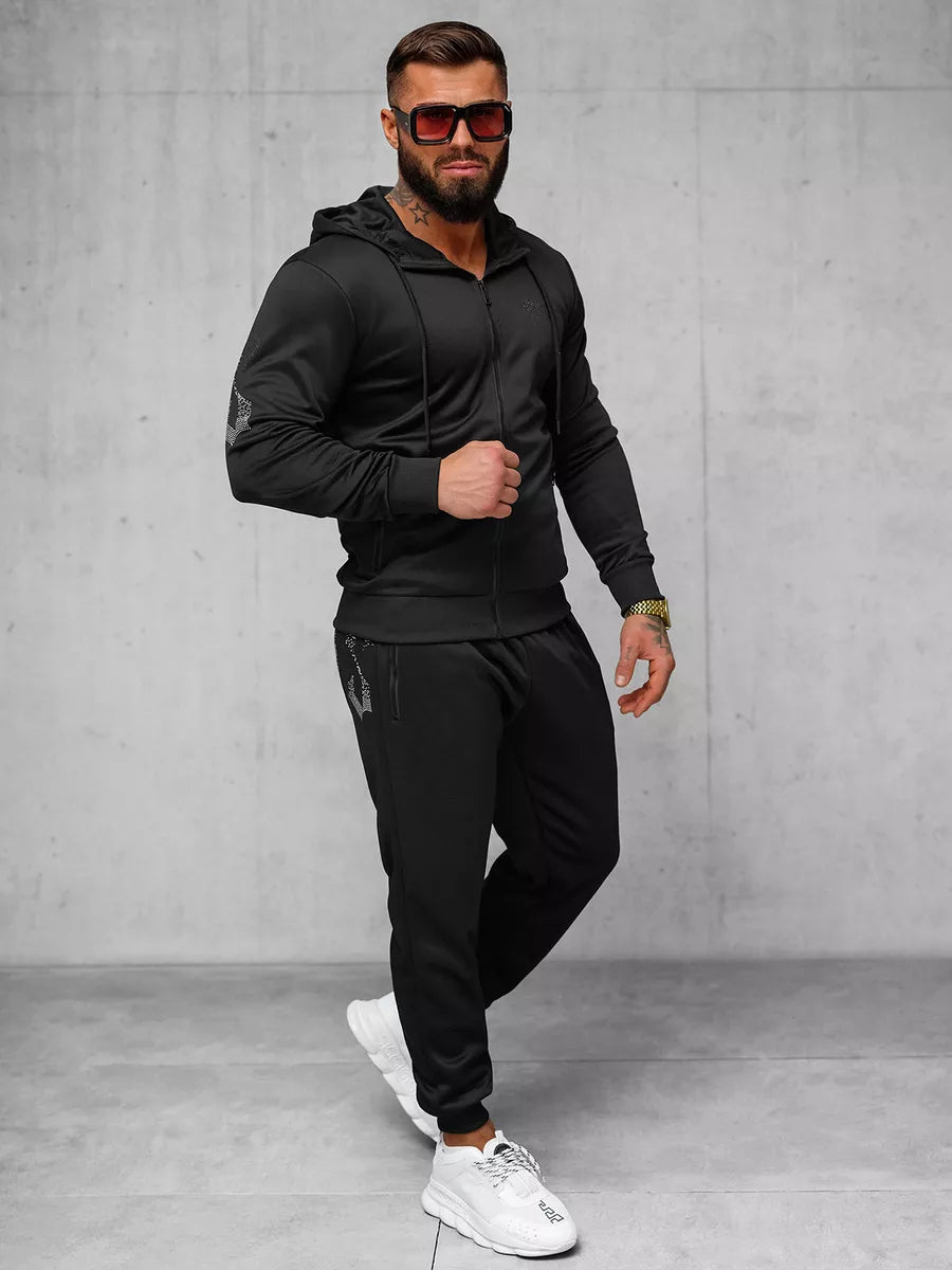 Vyriškas juodos spalvos  laisvalaikio kostiumas Matin