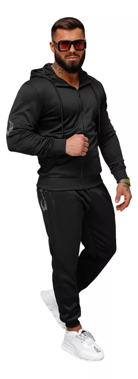 Vyriškas juodos spalvos  laisvalaikio kostiumas Matin