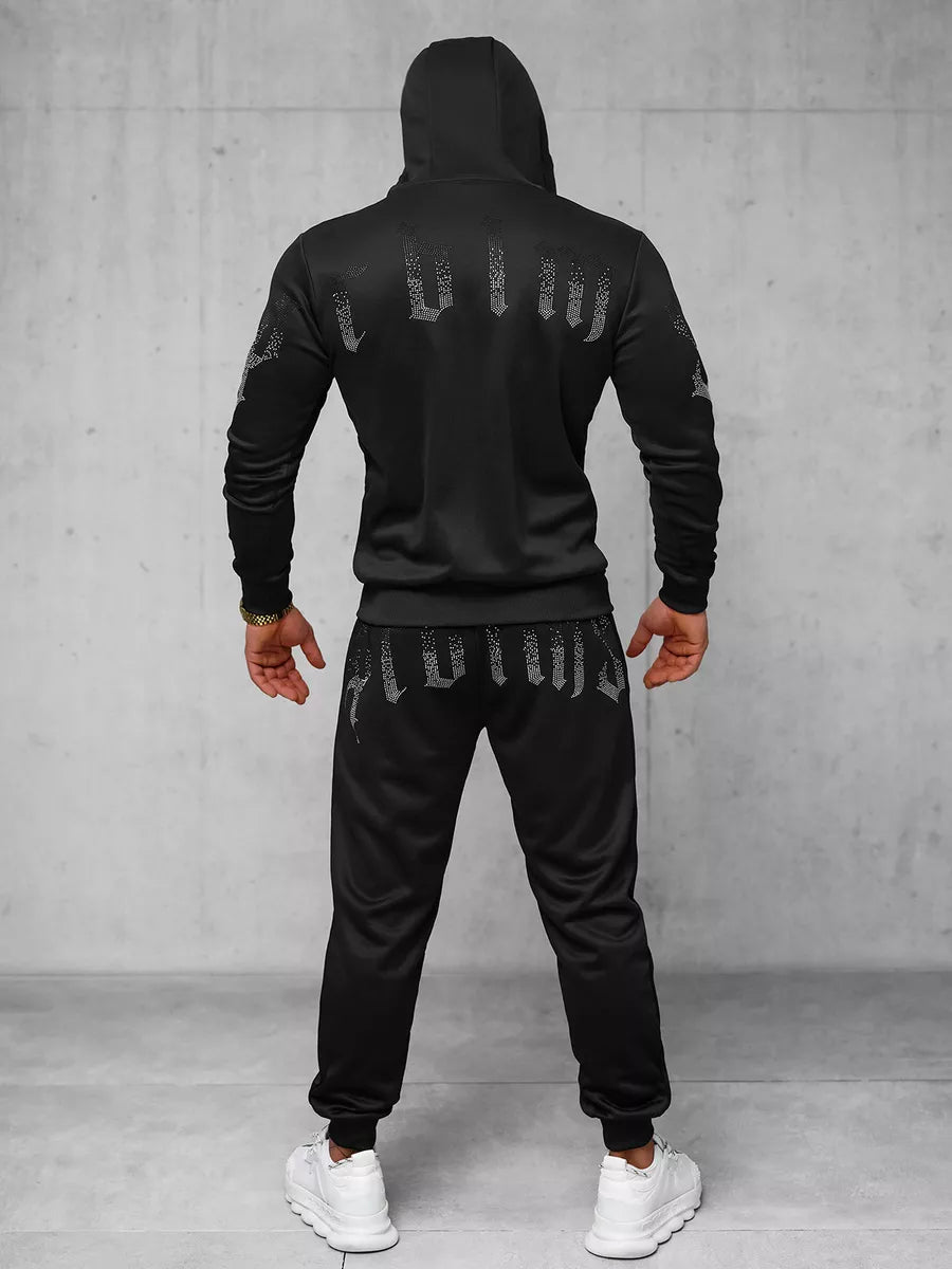 Vyriškas juodos spalvos  laisvalaikio kostiumas Matin