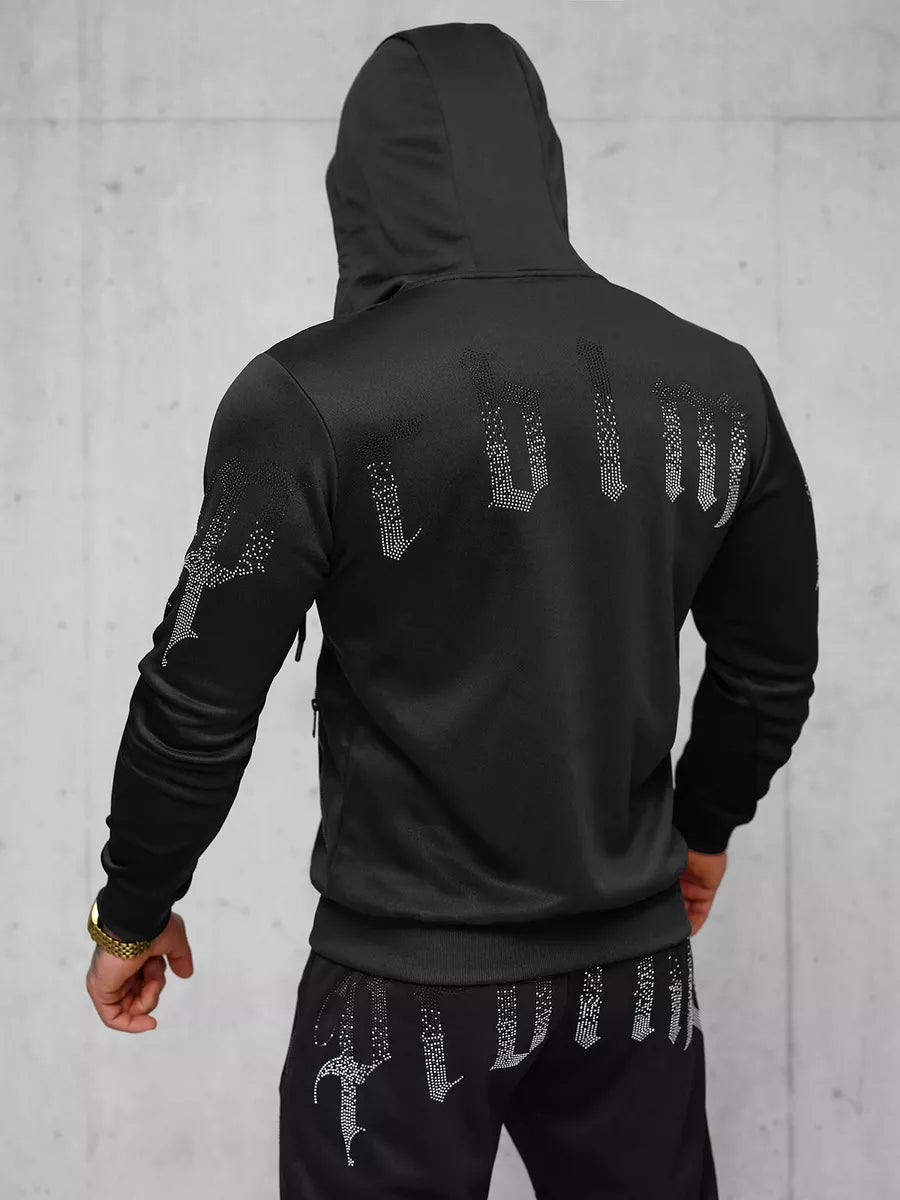 Vyriškas juodos spalvos  laisvalaikio kostiumas Matin