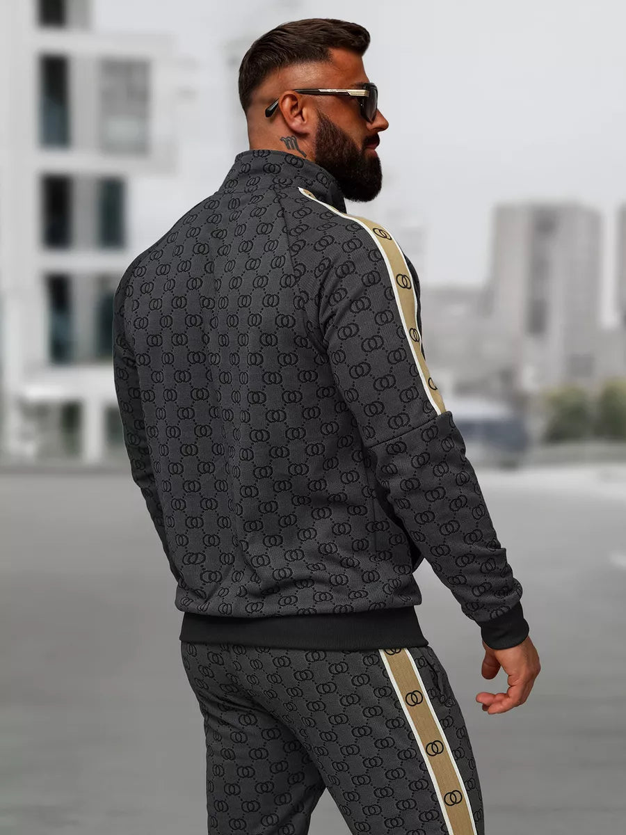 Vyriškas juodas sportinio kostiumo komplektas Design