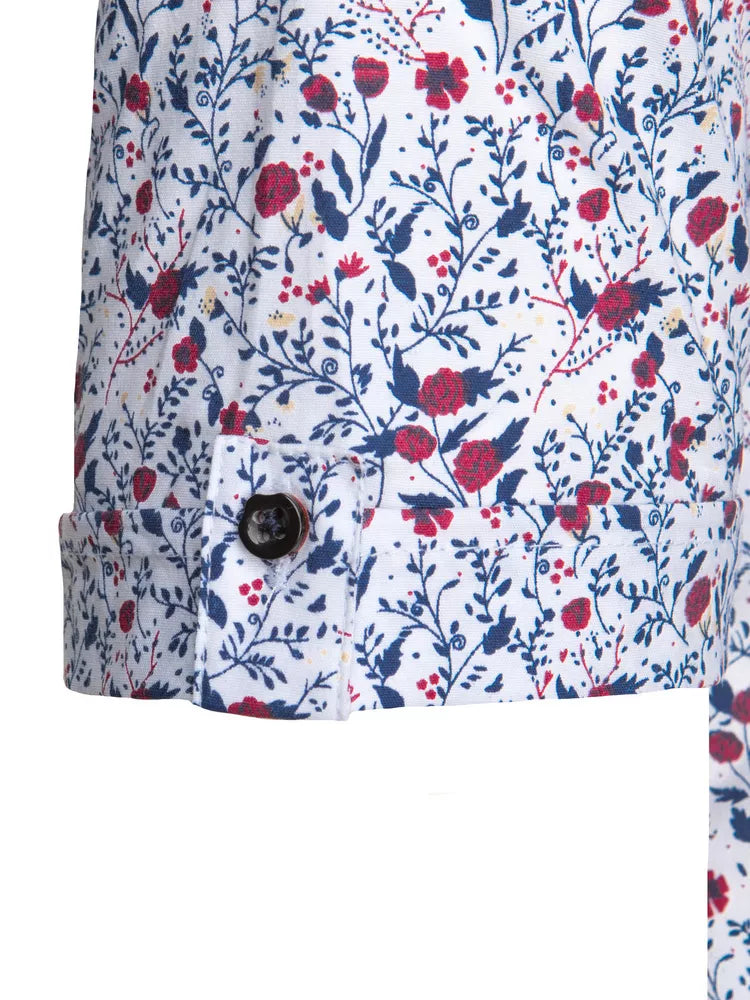 Vyriški baltos spalvos trumpomis rankovėmis marškiniai Ty