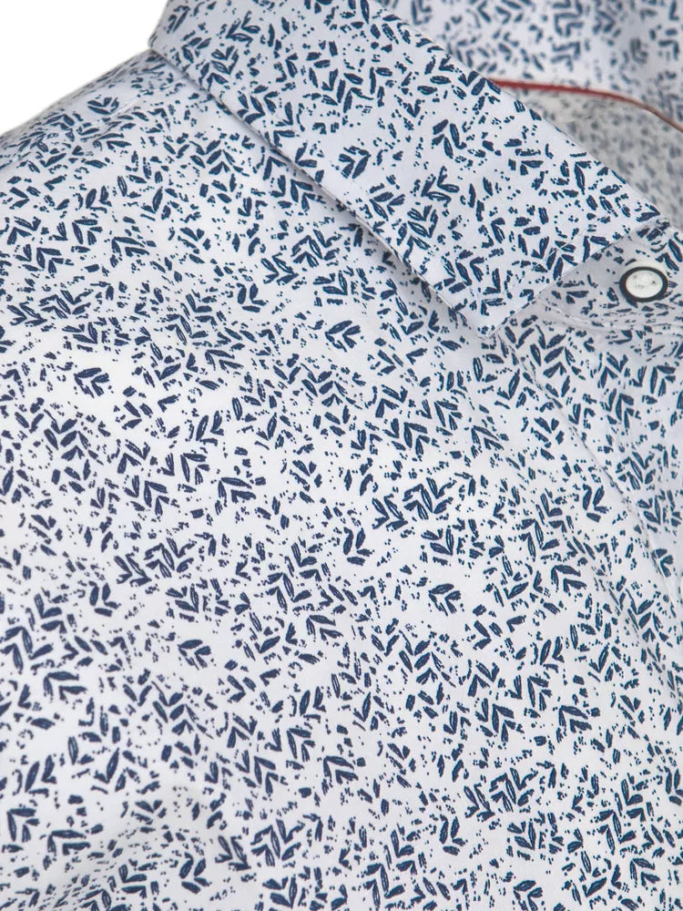 Vyriški baltos spalvos trumpomis rankovėmis marškiniai Tim