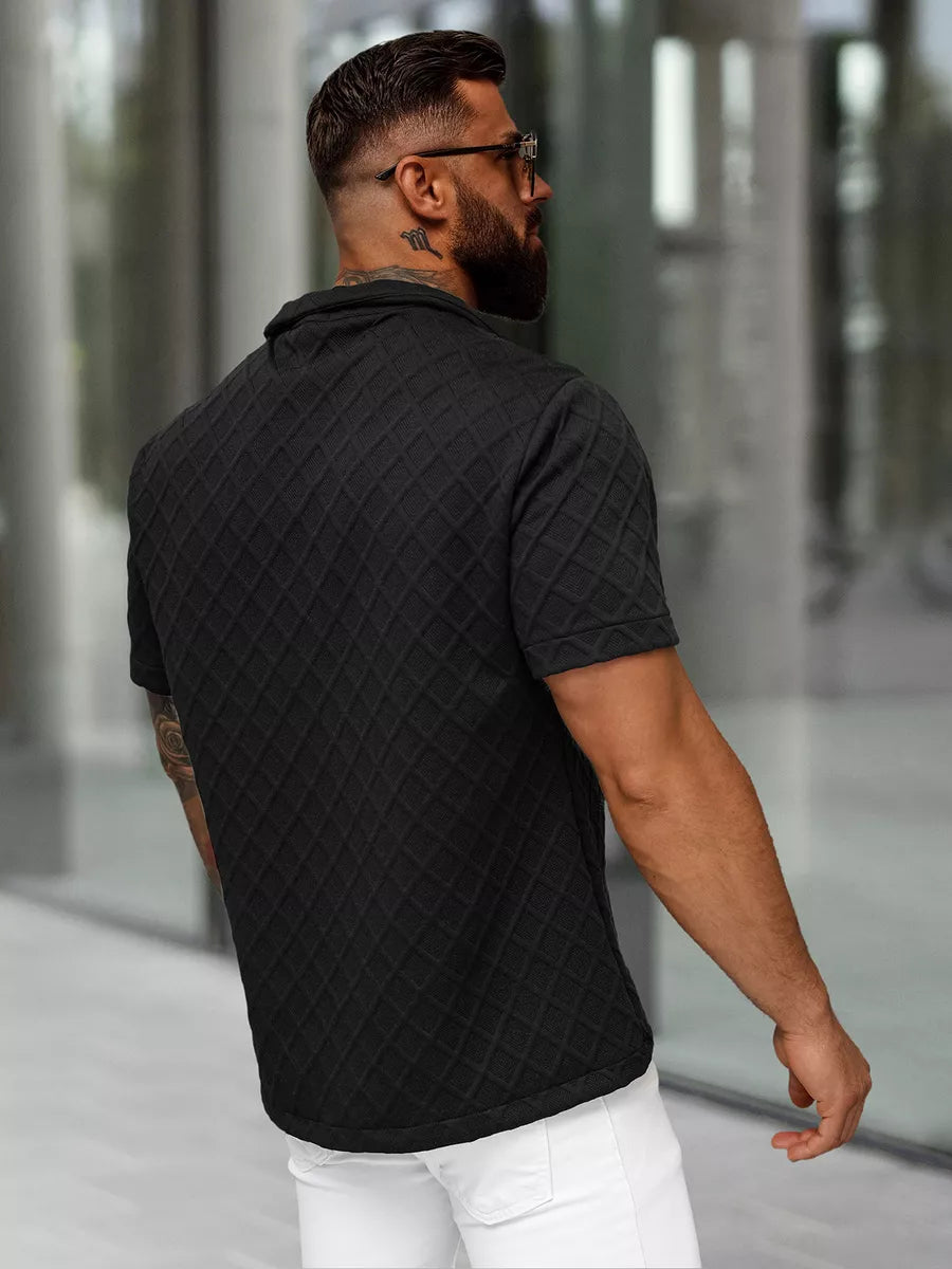 Vyriški trumparankoviai juodi marškinėliai Fargo