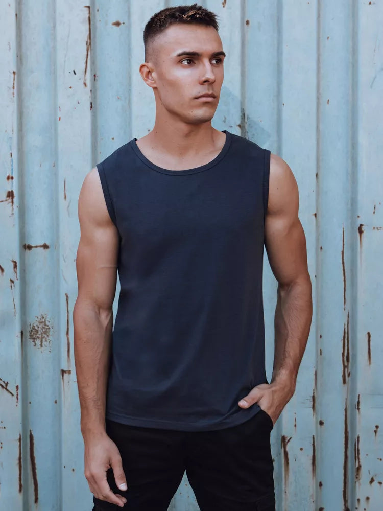 Vyriški tamsiai mėlynos spalvos marškinėliai Lock