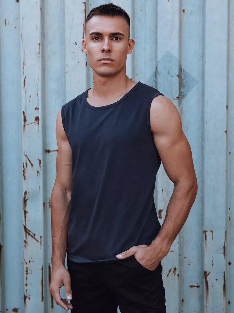 Vyriški tamsiai mėlynos spalvos marškinėliai Lock