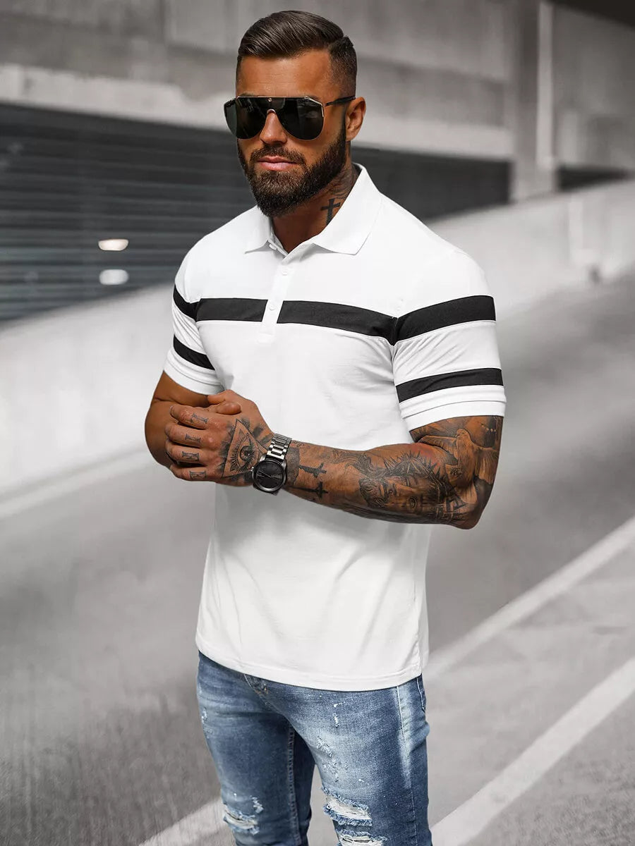 Vyriški polo balti marškinėliai Orland