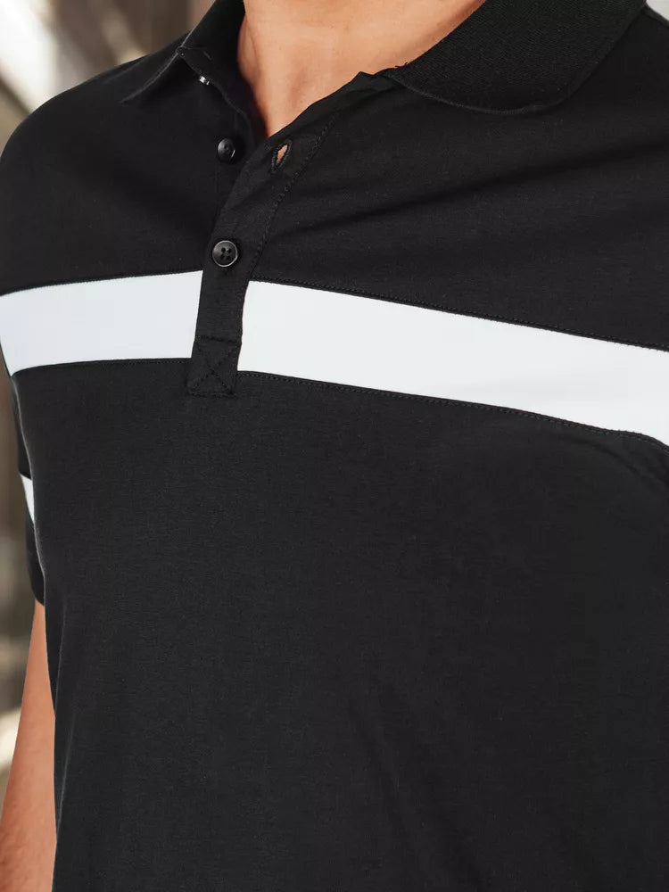 Vyriški juodi polo marškinėliai Lima