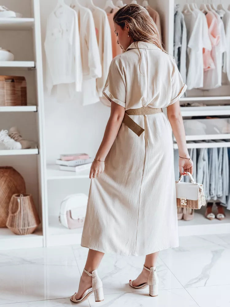 Moteriška rusva suknelė su diržu Armina