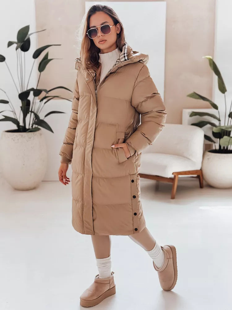 Moteriška žieminė rudos spalvos striukė Bren