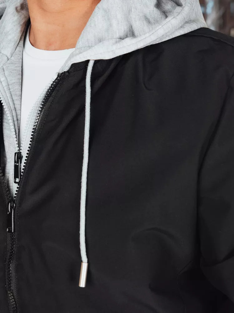 Vyriška juodos spalvos  bomber stiliaus striukė Edmin