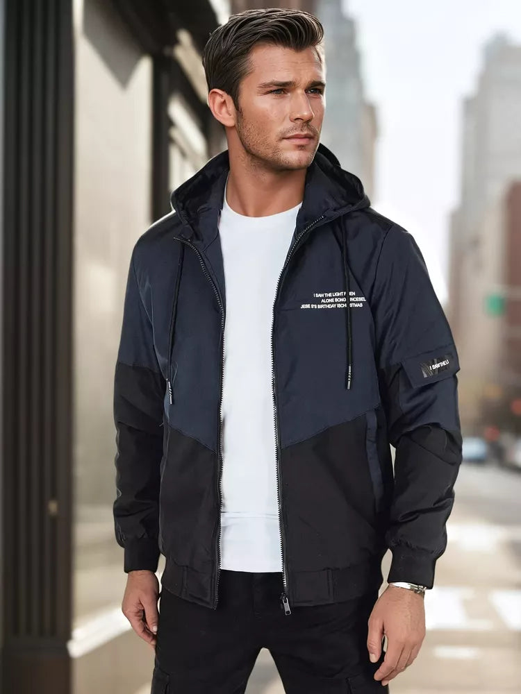 Vyriška tamsiai mėlynos spalvos striukė Mask