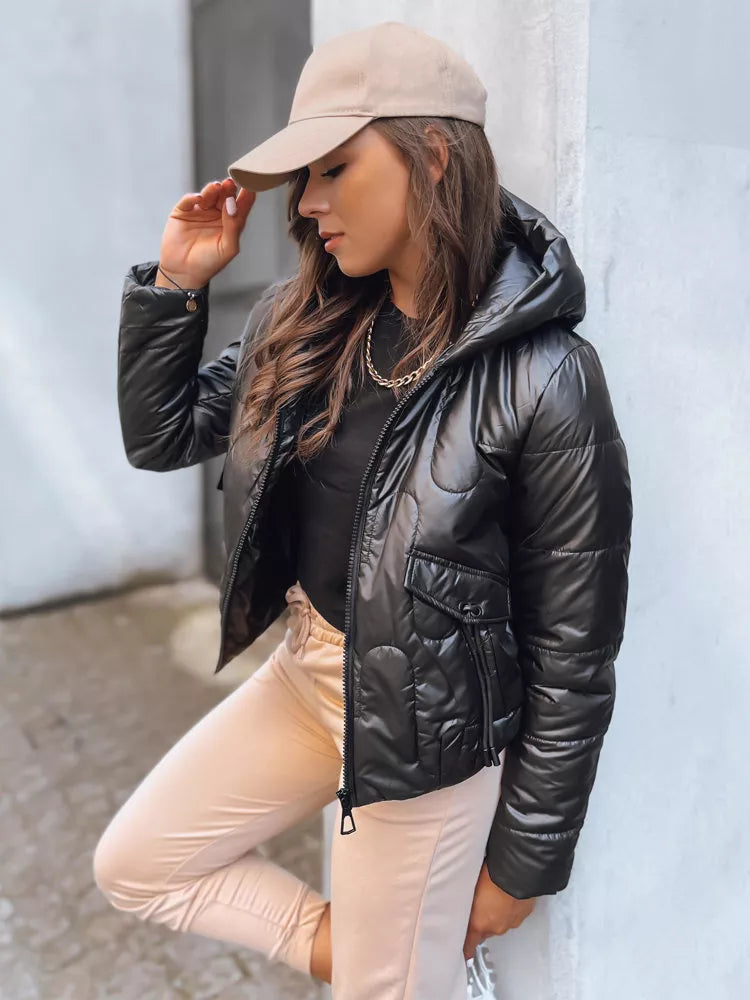 Moteriška juoda striukė Wool