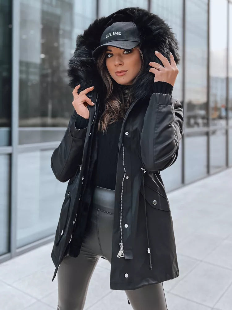 Juoda moteriška striukė Garnit