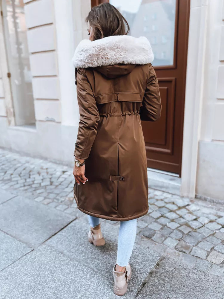 Ruda ilga moteriška striukė Harpe