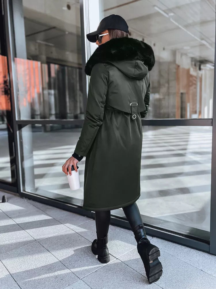 Chaki ilga moteriška striukė Juste