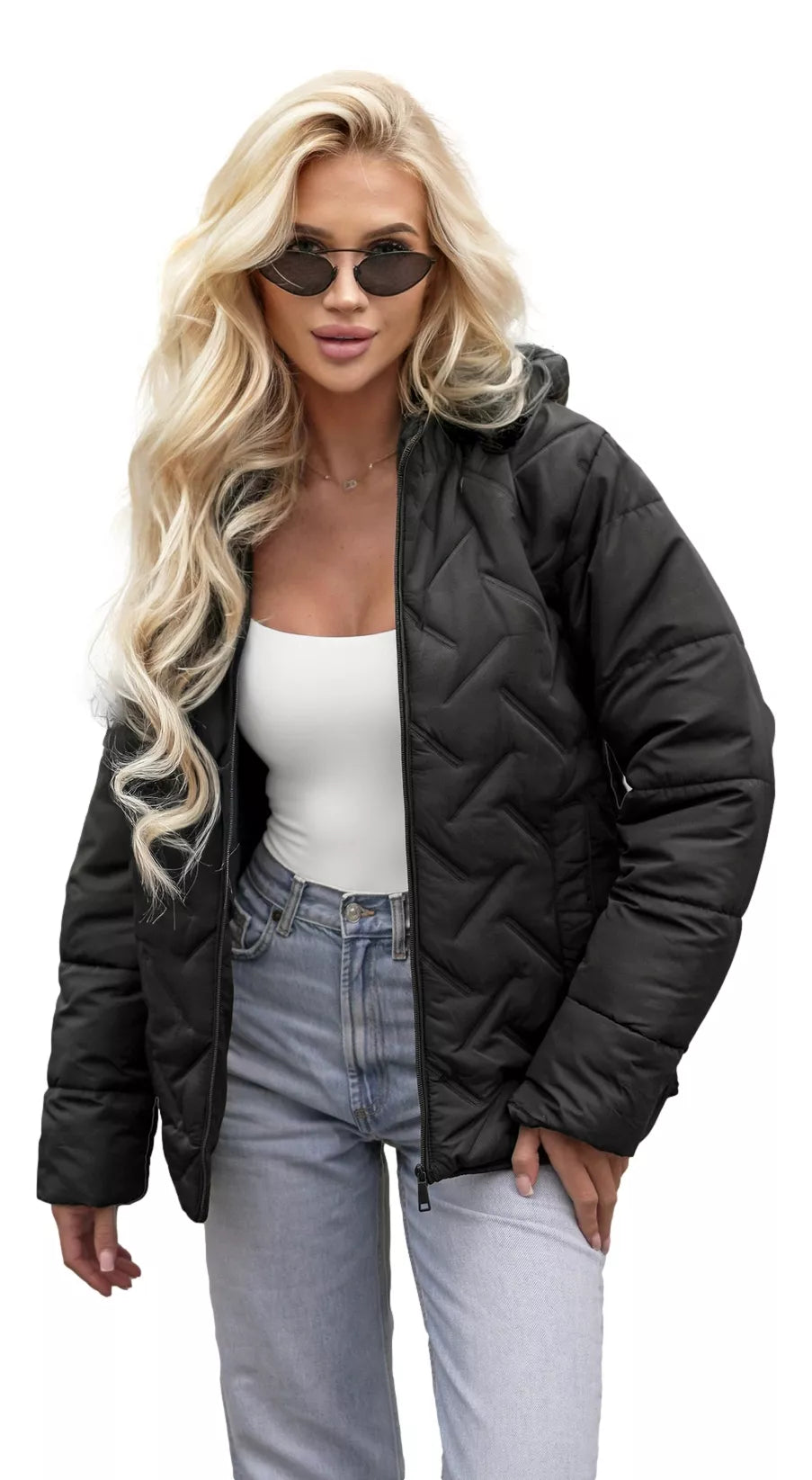 Moteriška juodos spalvos striukė Erlin