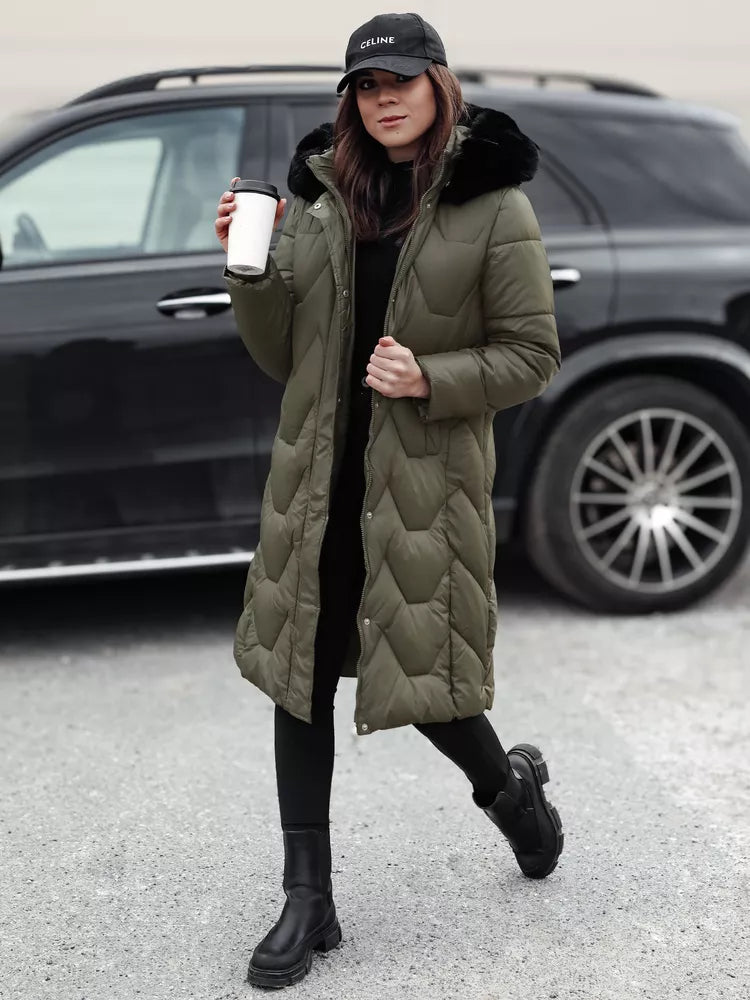 Moteriška ilga žalia striukė Inter