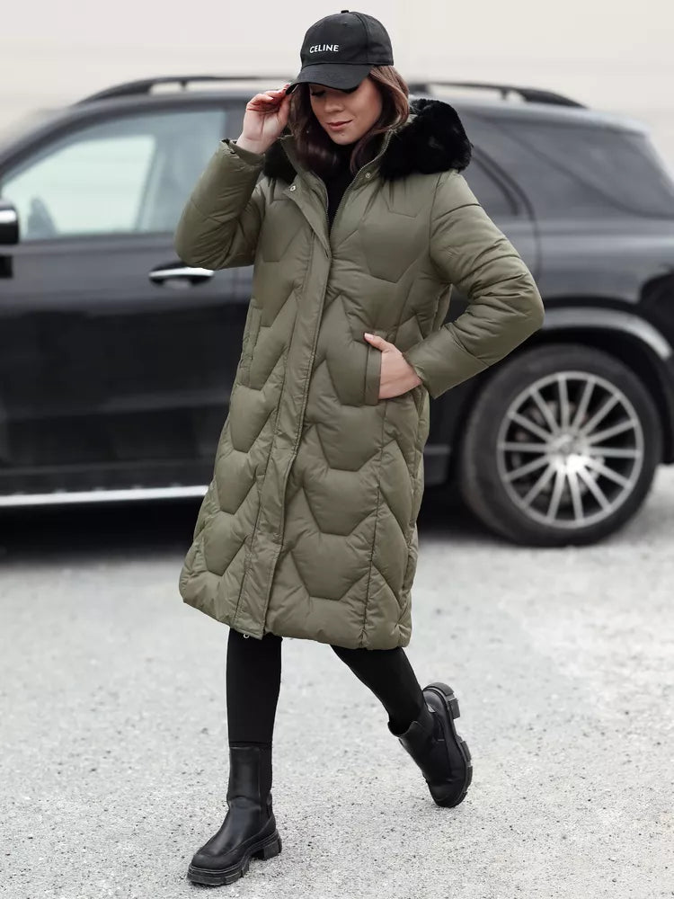 Moteriška ilga žalia striukė Inter