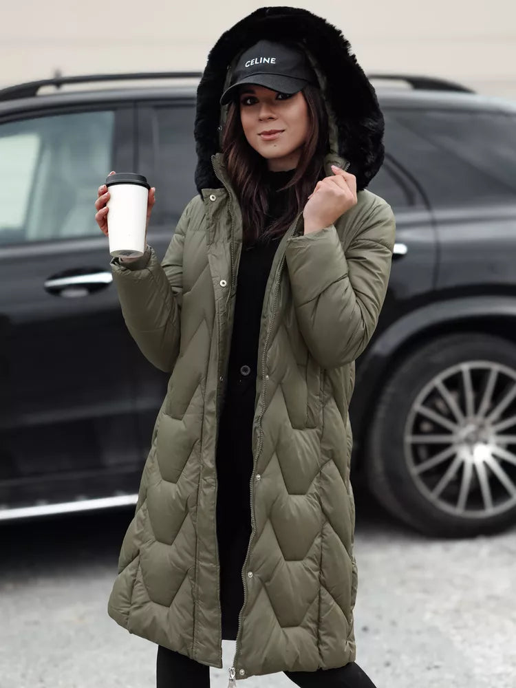 Moteriška ilga žalia striukė Inter