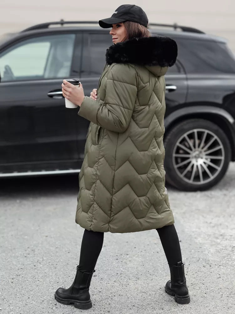 Moteriška ilga žalia striukė Inter