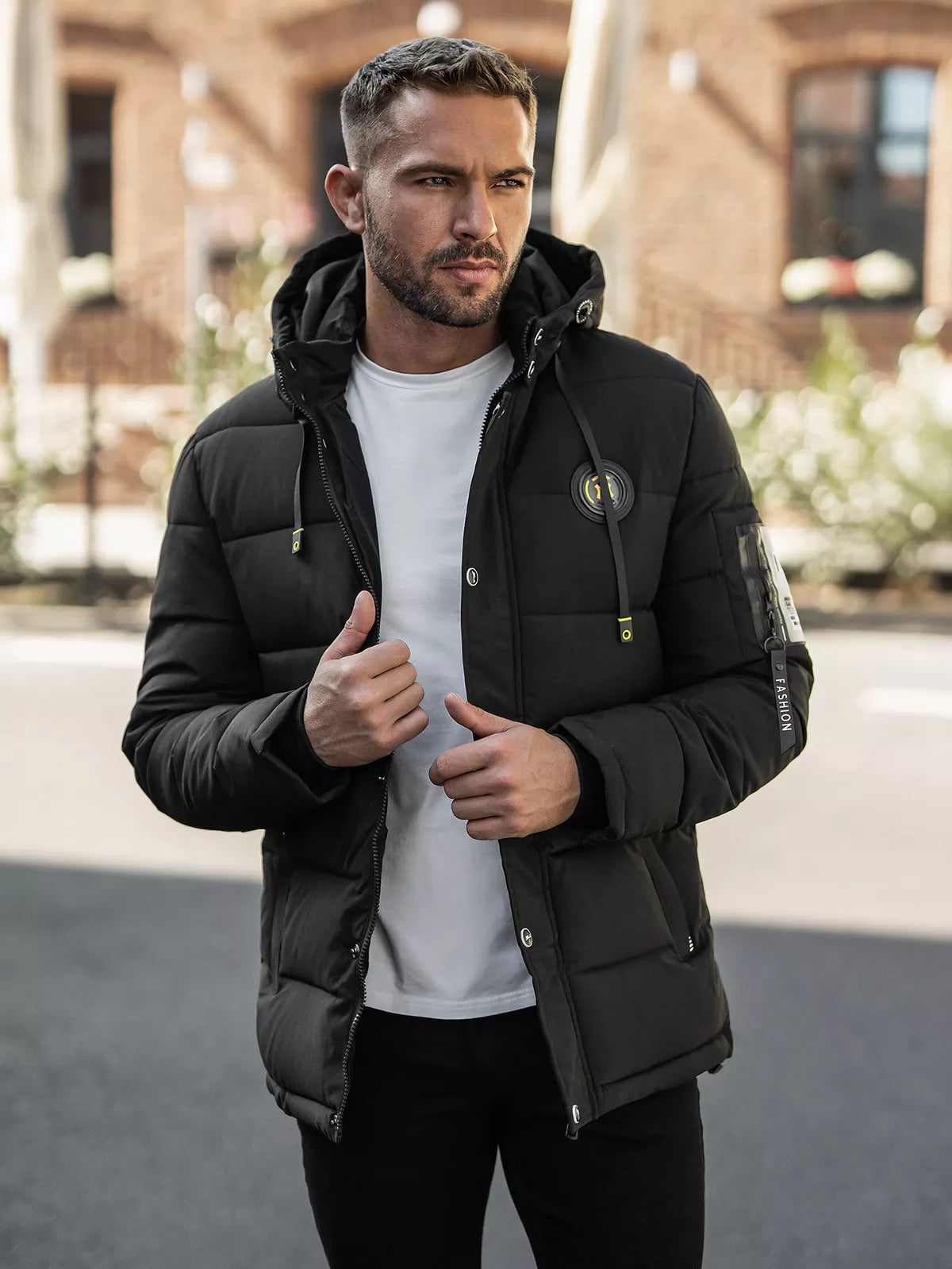 Vyriška juoda žieminė striukė Lorenco