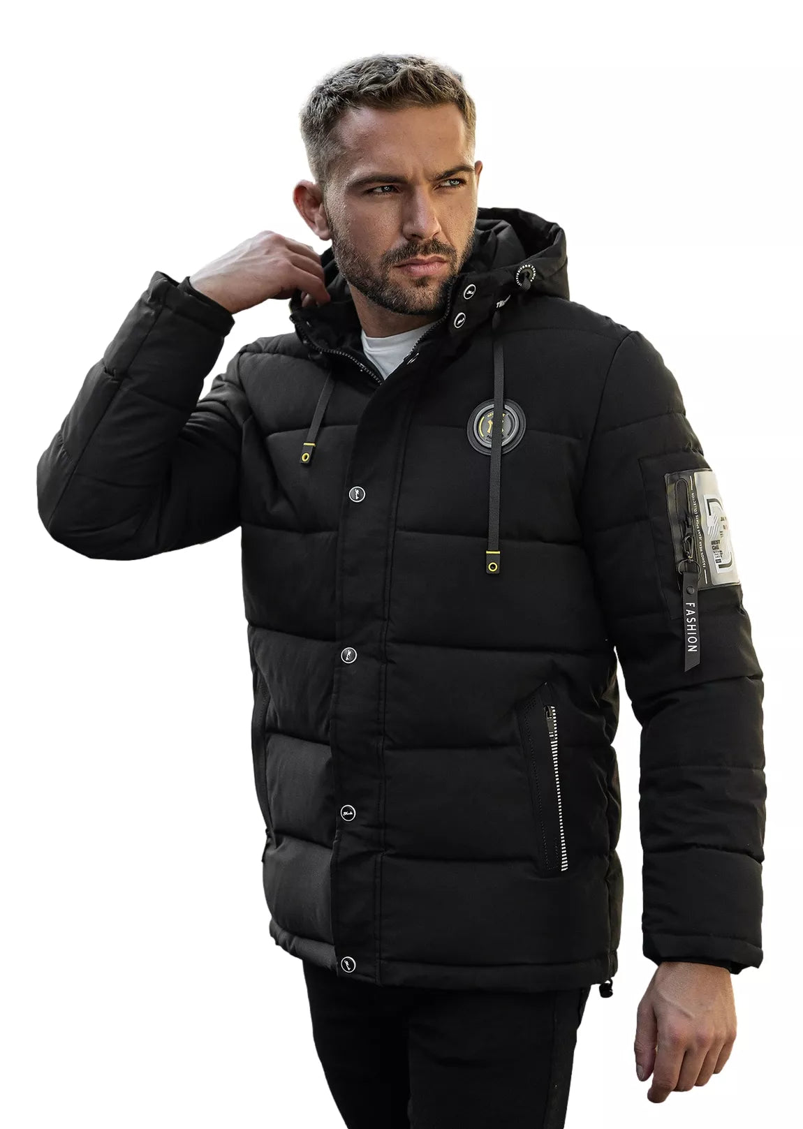 Vyriška juoda žieminė striukė Lorenco