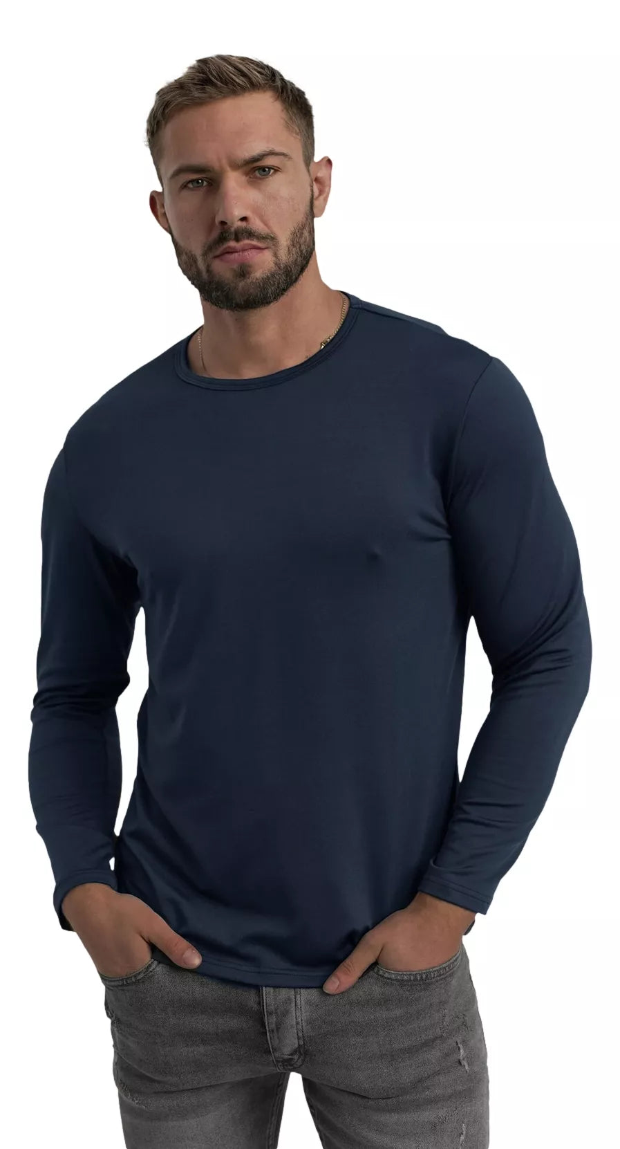 Vyriški tamsiai mėlyni marškinėliai Rojo