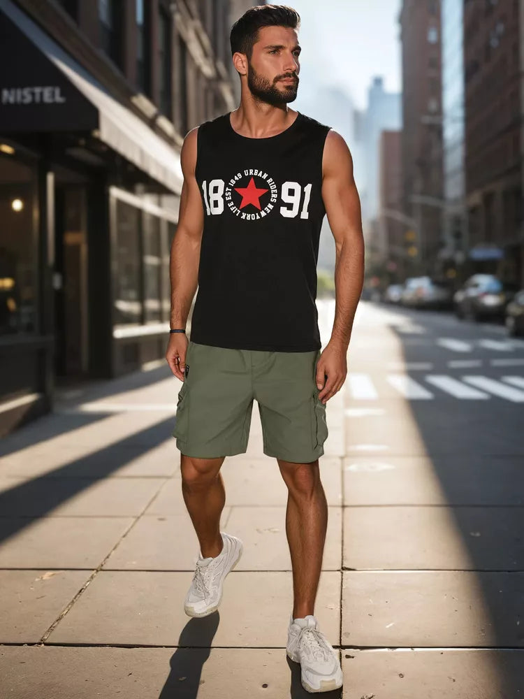 Vyriški juodi marškinėliai Riders