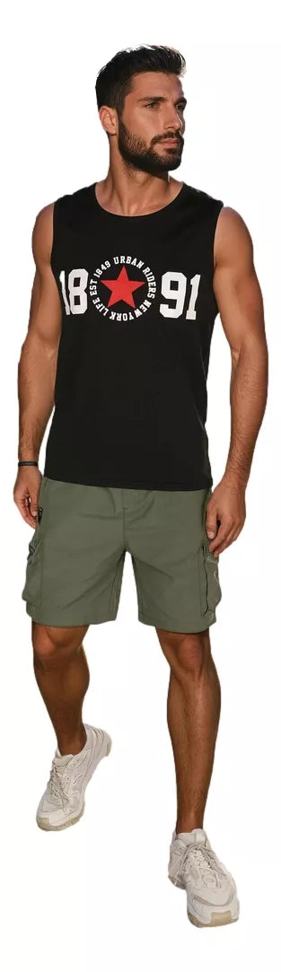 Vyriški juodi marškinėliai Riders