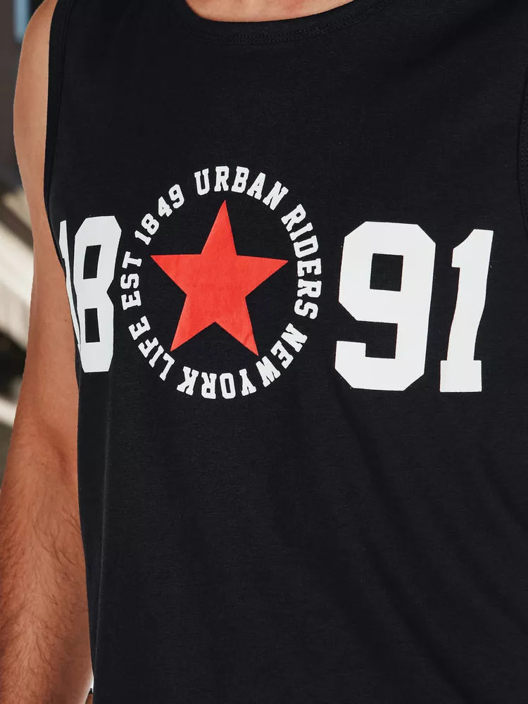 Vyriški juodi marškinėliai Riders