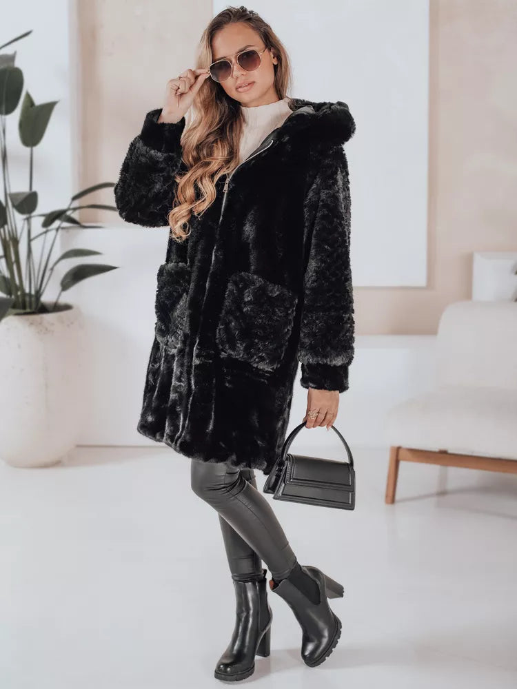 Moteriškas juodas paltas Modi