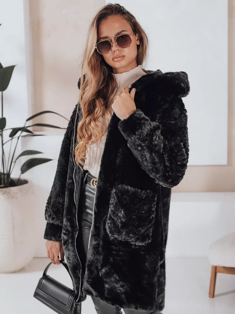 Moteriškas juodas paltas Modi